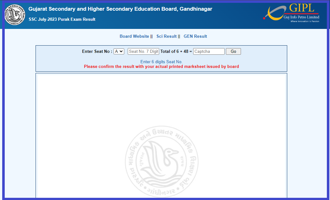 gseb result