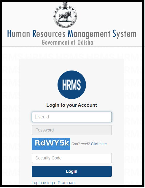 hrms odisha login