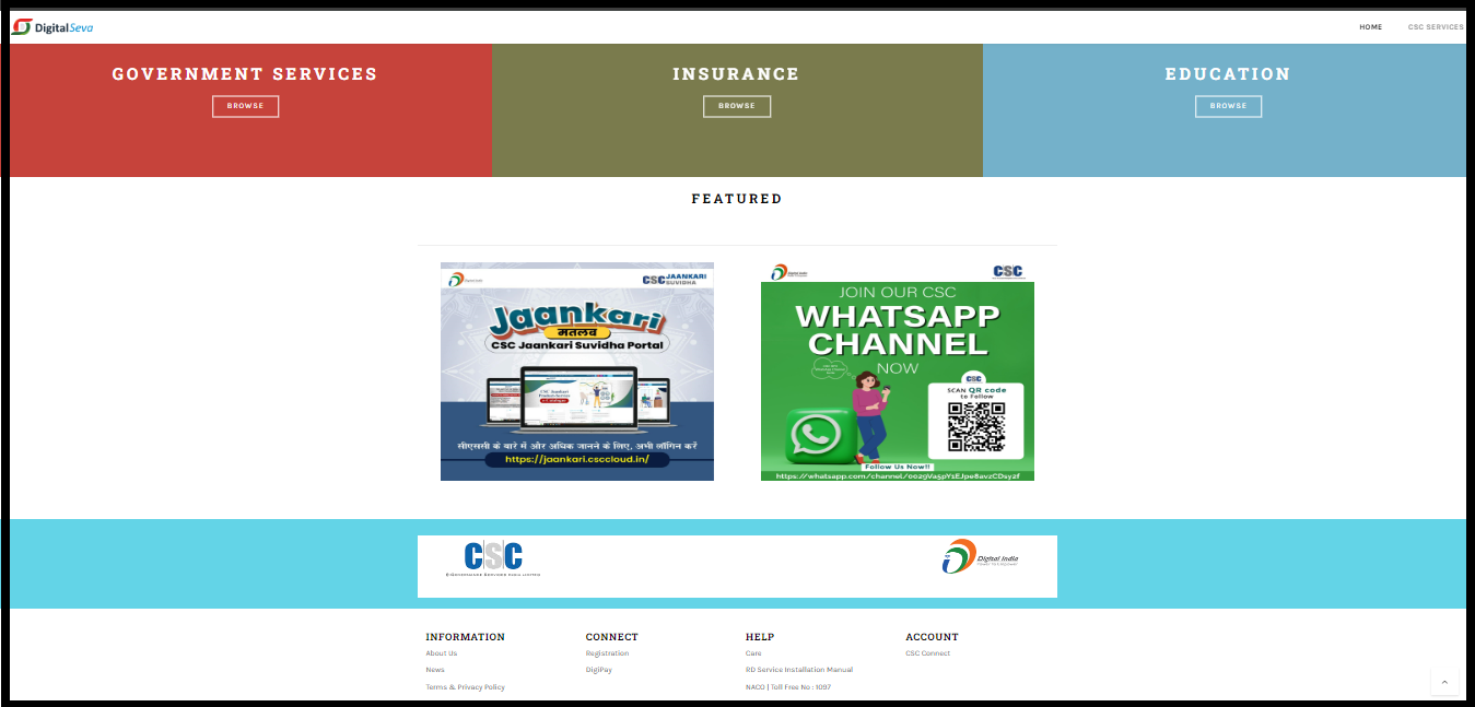 csc digital seva portal