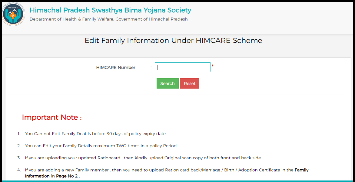 Him Care Card Yojana