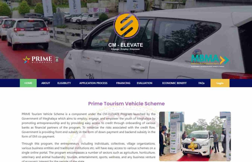 Meghalaya Prime Tourism Vehicle Scheme 2024